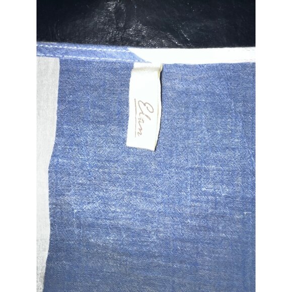 Elan Blue White Striped Wrap Top Long Sleeve Size Large Thin Light Weight Cotton - Picture 7 of 7